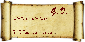 Gódi Dávid névjegykártya